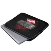 Österreich-Flagge Laptopschutzhülle (Vorne Knopf)