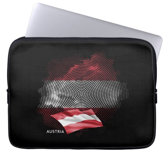 Österreich-Flagge Laptopschutzhülle (Vorderseite)