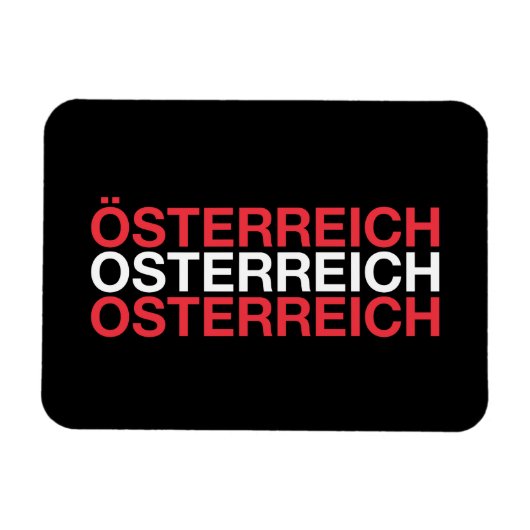 ÖSTERREICH-Flagge Magnet (Horizontal)