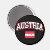 Österreich-Flagge Magnet (Vorderseite/Rückseite)