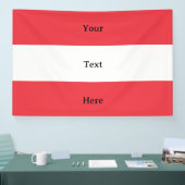 Österreich-Flagge mit benutzerdefiniertem Text Banner (Messe)
