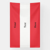 Österreich-Flagge mit benutzerdefiniertem Text Banner (Vertikal)