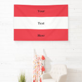Österreich-Flagge mit benutzerdefiniertem Text Banner (InSitu)
