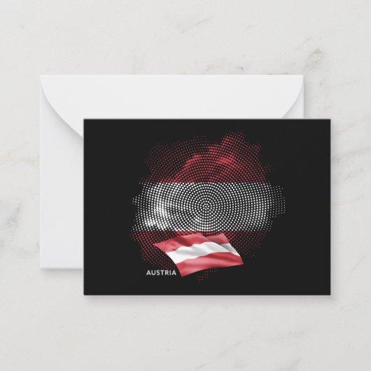 Österreich-Flagge Mitteilungskarte (Vorderseite)
