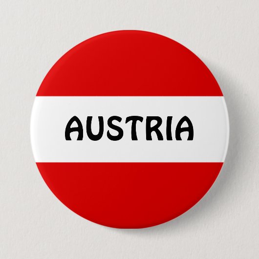 ÖSTERREICH: Flagge Österreichs Button (Vorderseite)
