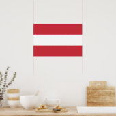 Österreich-Flagge Poster (Küche)