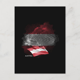 Österreich-Flagge Postkarte
