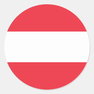 Österreich-Flagge Runder Aufkleber