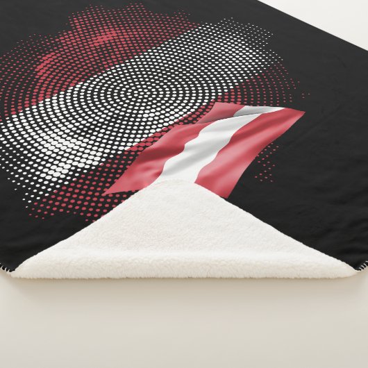 Österreich-Flagge Sherpadecke (3/4)