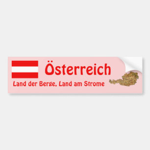 Österreich-Flagge und Karten-Autoaufkleber Autoaufkleber