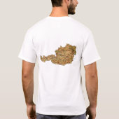 Österreich-Flagge und Karten-T - Shirt (Rückseite)