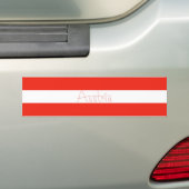Österreich - Flagge und Skript Autoaufkleber (Auf Auto)