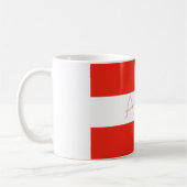 Österreich - Flagge und Skript Kaffeetasse (Links)