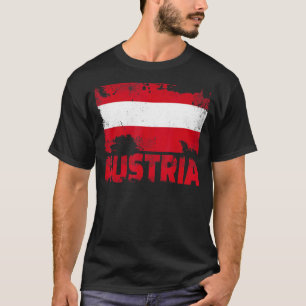 Österreich-Flagge Vintage abgenutzt österreichisch T-Shirt