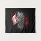 Österreich-Flagge Wandteppich (Vorderseite (Horizontal))