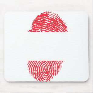 Österreich Flaggen-Fingerabdruck Land-Kennziffer Mousepad