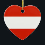 Österreich-Flaggen-Herz-Verzierung Keramik Ornament<br><div class="desc">Herz-Verzierung mit der Flagge von Österreich.</div>