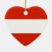 Österreich-Flaggen-Herz-Verzierung Keramik Ornament (Hinten)