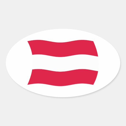 Österreich Flaggenaufkleber Ovaler Aufkleber (Vorderseite)