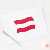 Österreich Flaggenaufkleber Ovaler Aufkleber (Umschlag)