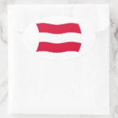 Österreich Flaggenaufkleber Ovaler Aufkleber (Tasche)