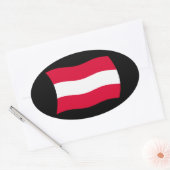 Österreich Flaggenaufkleber Ovaler Aufkleber (Umschlag)