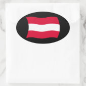 Österreich Flaggenaufkleber Ovaler Aufkleber (Tasche)