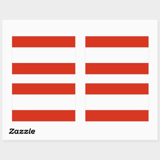 Österreich Flaggenaufkleber Rechteckiger Aufkleber (Blatt)