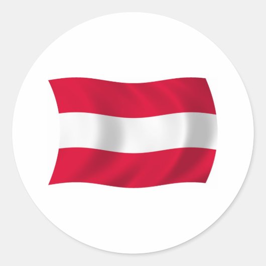 Österreich Flaggenaufkleber Runder Aufkleber (Vorderseite)