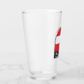Österreich-Flaggenemblem gestört Vintag Glas (Rechts)