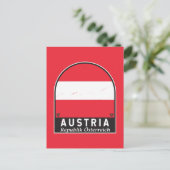 Österreich-Flaggenemblem gestört Vintag Postkarte (Stehend Vorderseite)