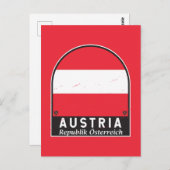 Österreich-Flaggenemblem gestört Vintag Postkarte (Vorne/Hinten)