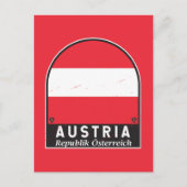 Österreich-Flaggenemblem gestört Vintag Postkarte (Vorderseite)