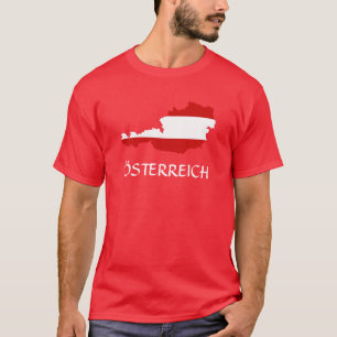 Österreich Flaggenkarte "Österreich" T - Shirt