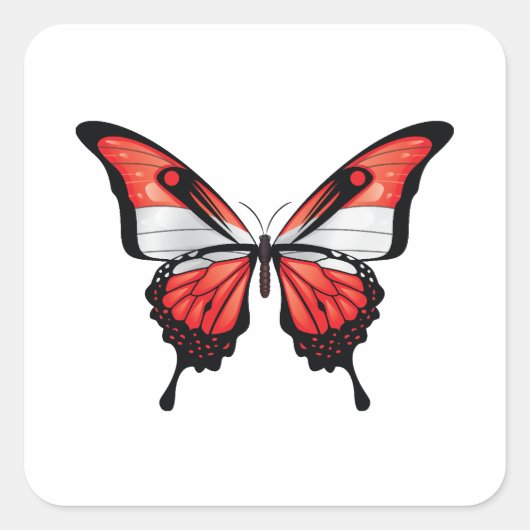 Österreich Frack Butterfly Flag Sticker (Vorderseite)