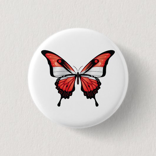 Österreich Frack Butterfly Flag Sticker Button (Vorderseite)