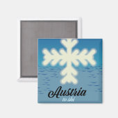 Österreich für Ski Magnet (Vorderseite/Rückseite)