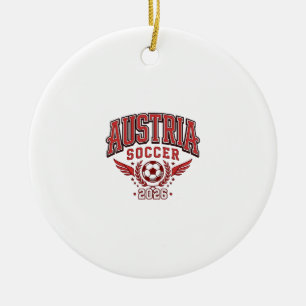 Österreich Fußball 2026 Fußball Fett Land Typograf Keramik Ornament