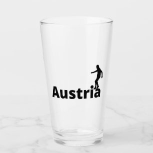 Österreich Fußball Glas