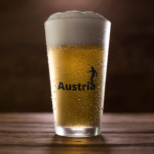 Österreich Fußball Glas