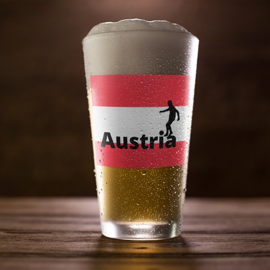 Österreich Fußball Glas