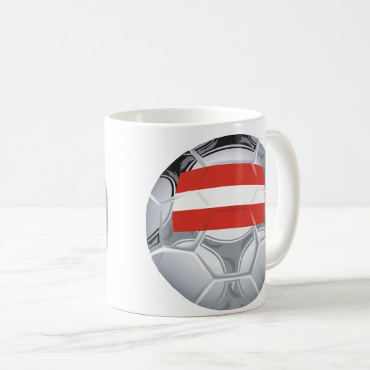 Österreich-Fußball Kaffeetasse (VorderseiteRechts)
