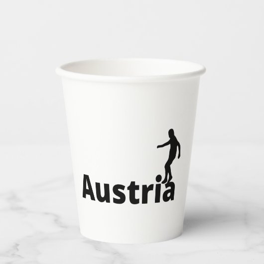 Österreich Fußball Pappbecher (Vorderseite)