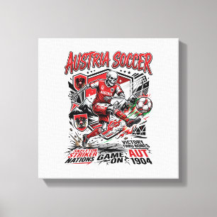 Österreich Fußball Skelett Stürmer Nationen Poster Leinwanddruck