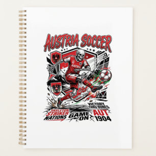Österreich Fußball Skelett Stürmer Nationen Poster Planer