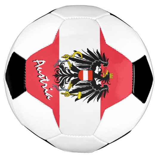 Österreich Fußball und Österreichische Flagge / Sp (Gedreht)