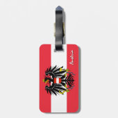 Österreich Gepäckmarken, patriotische österreichis Gepäckanhänger (Rückseite vertikal)