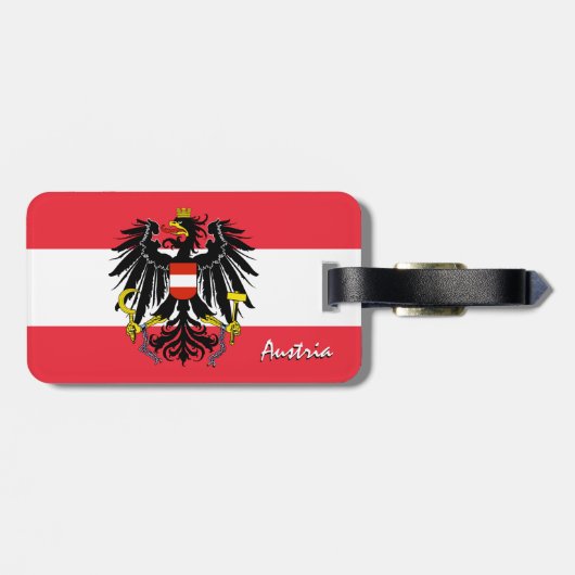 Österreich Gepäckmarken, patriotische österreichis Gepäckanhänger (Rückseite horizontal)