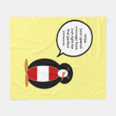 Österreich - Gespräch mit Frau Penguin Personalisi Fleecedecke (Vorderseite (Horizontal))