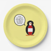 Österreich - Gespräch mit Frau Penguin Personalisi Pappteller (Vorderseite)